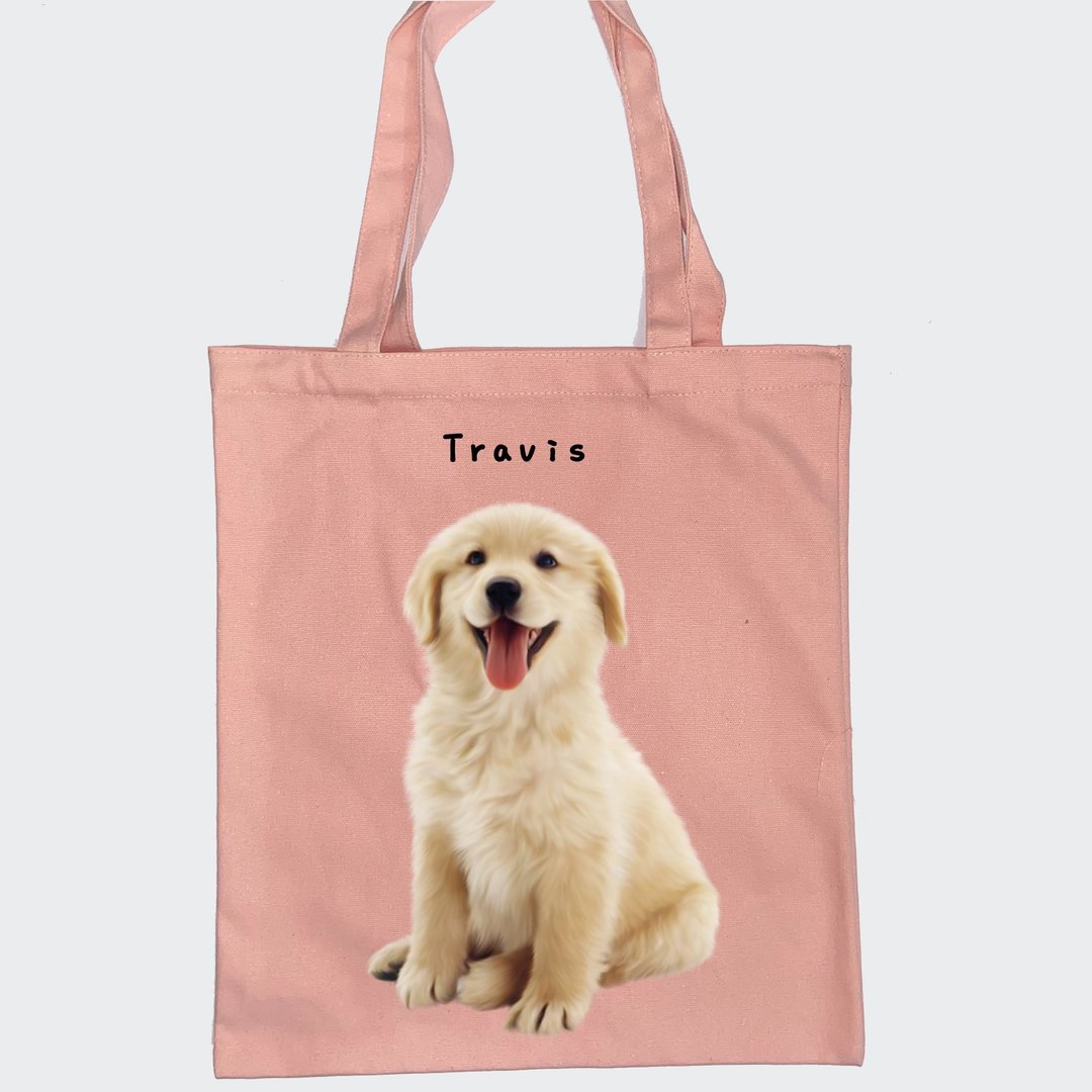 【Pet Shop系列】订制宠物图案帆布包彩色棉麻手提帆布袋 - 手提包/手提袋 - 亚麻 多色