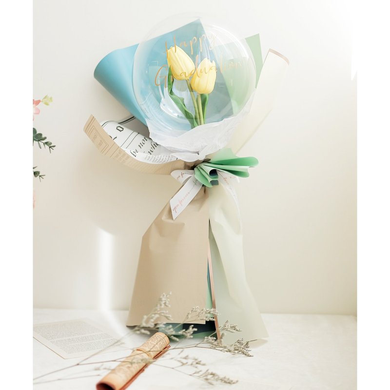 气球花束(迷你款) 母亲节礼物/毕业礼/生日礼/情人节礼 - 干燥花/捧花 - 其他材质 透明