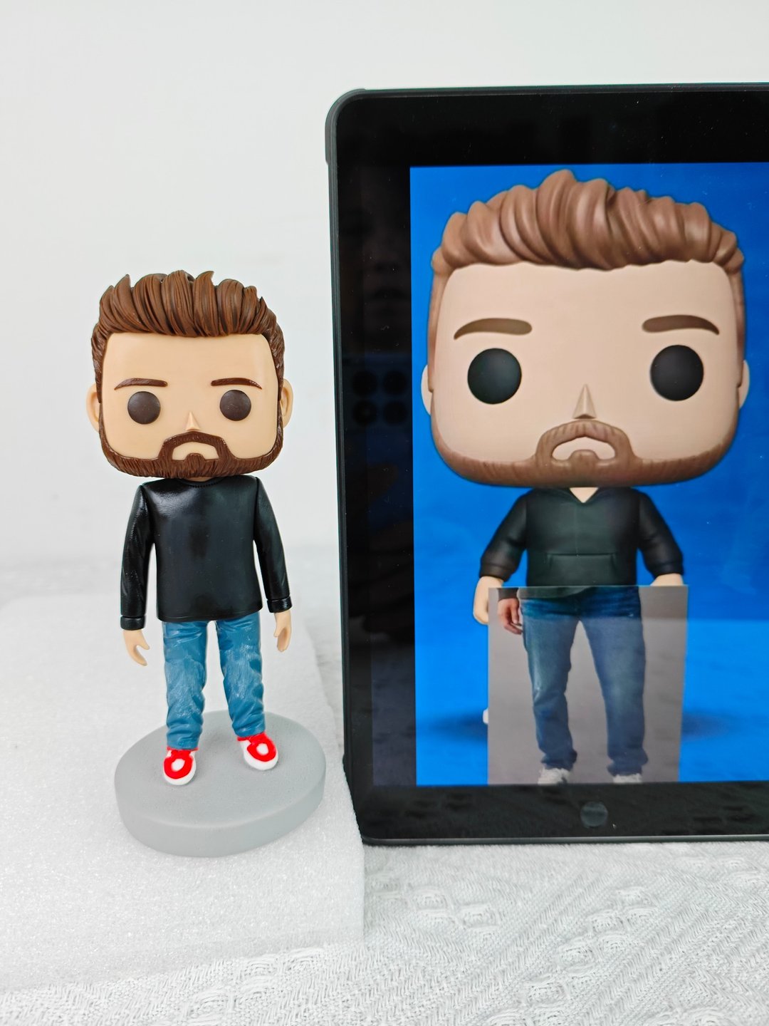 纯手工定制美国Funko Pop 自画肖像公仔娃娃男朋友老公生日礼物 - 玩偶/公仔 - 粘土 多色