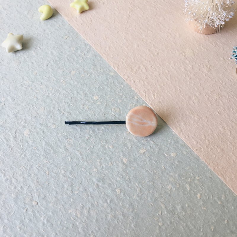 石下/ 节日系列 几何橙色 陶瓷 发夹 - 发饰 - 瓷 橘色