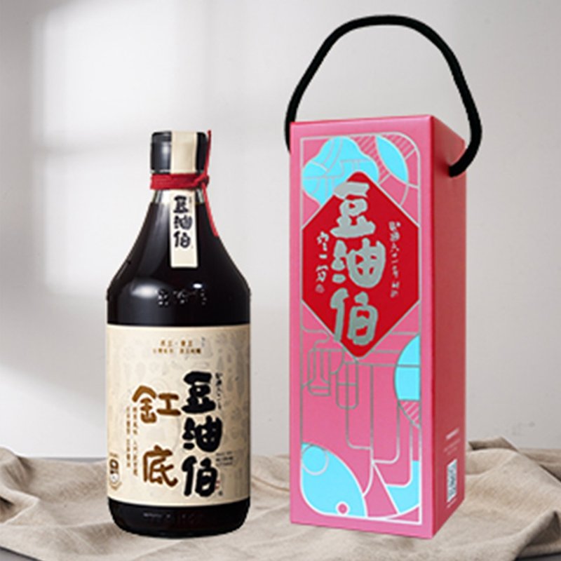 【豆油伯】缸底酿造酱油500ml (礼盒) - 酱料/调味料 - 玻璃 