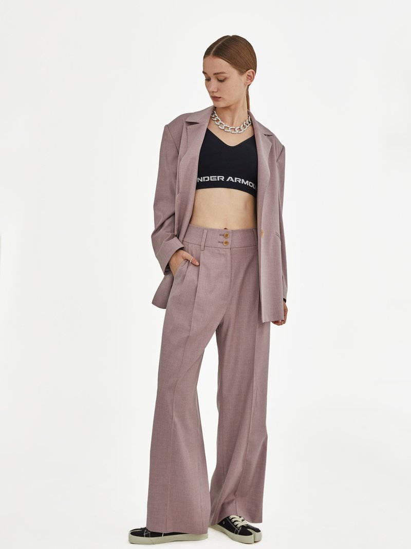 GIGIWAWA2021高品质沪上老裁缝手作西服裤子宠物亲子装 - 女装长裤 - 其他人造纤维 红色