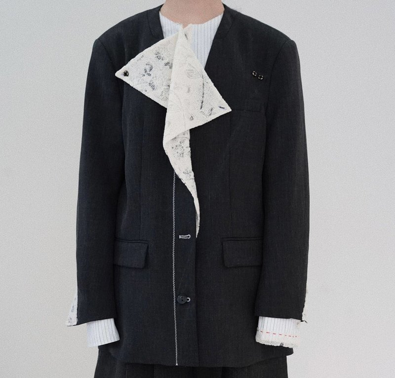 【被浪漫杀死的怪物】古典中性复古风/多种穿法西服 - 其他 - 羊毛 黑色