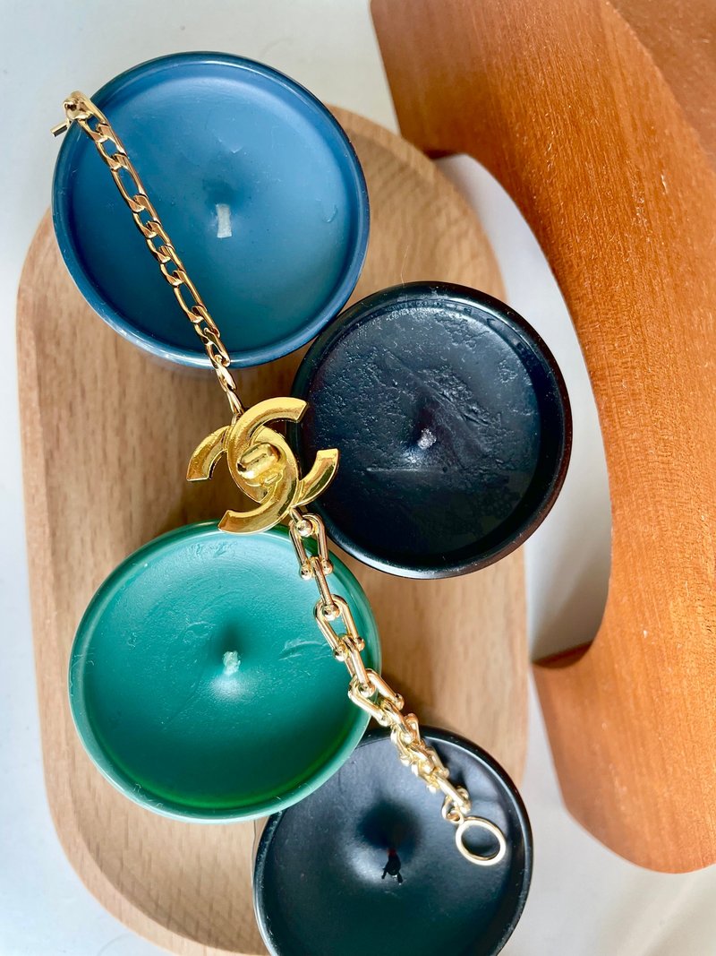 独一无二 - Chanel 香奈儿中古钮扣手工制作而成的14K镀金手链 - 手链/手环 - 其他金属 金色