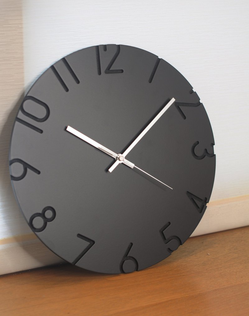 Mod - 浅木纹静音时钟 挂钟 数字 - 时钟/闹钟 - 木头 橘色