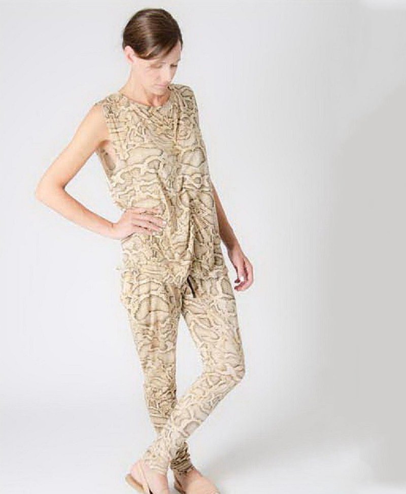 瑞典有机棉童装透气亲肤伦裤150cm至160cm 亲子装 - 女装长裤 - 棉．麻 卡其色