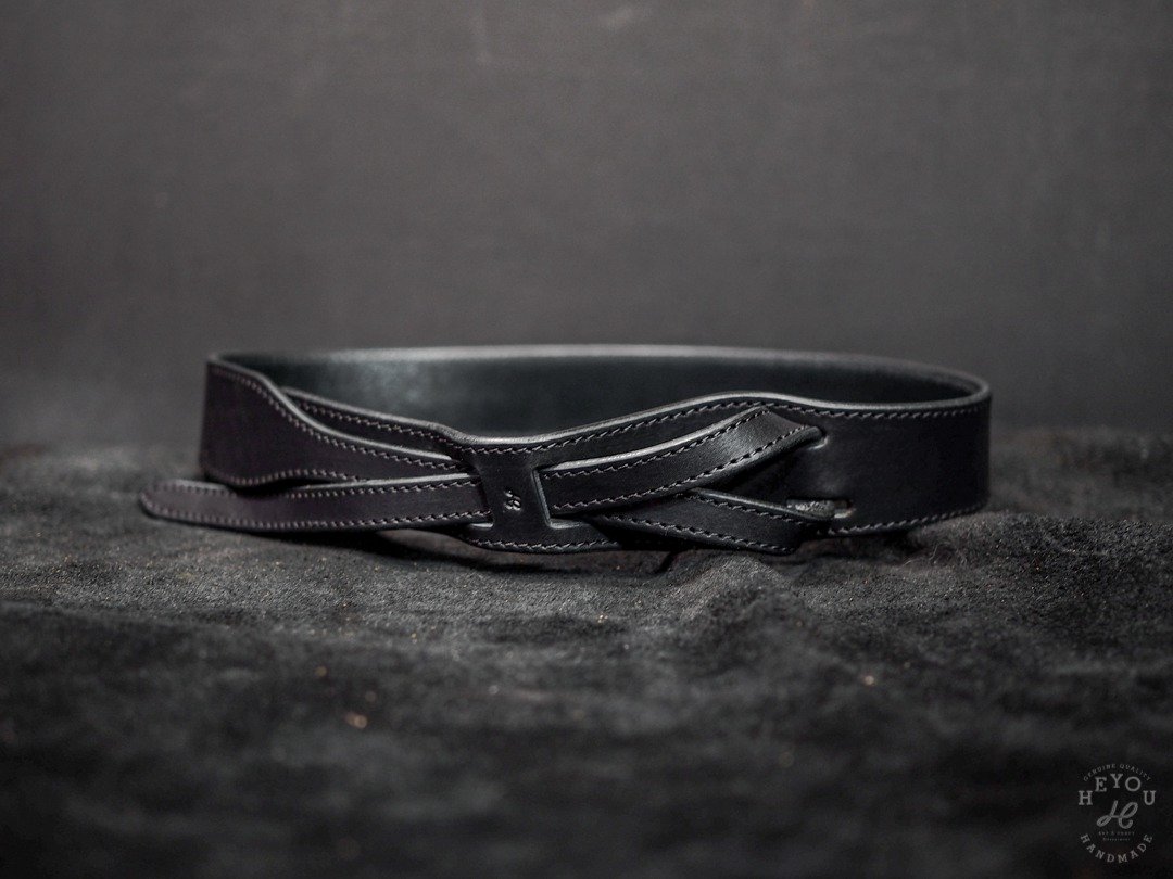 Buckleless Leather Belt 无带扣皮革腰带 黑色 - 皮带/腰带 - 真皮 黑色