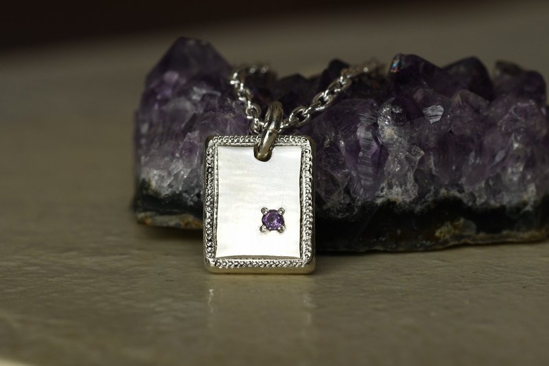Window scenery Amethyst - 项链 - 其他金属 紫色