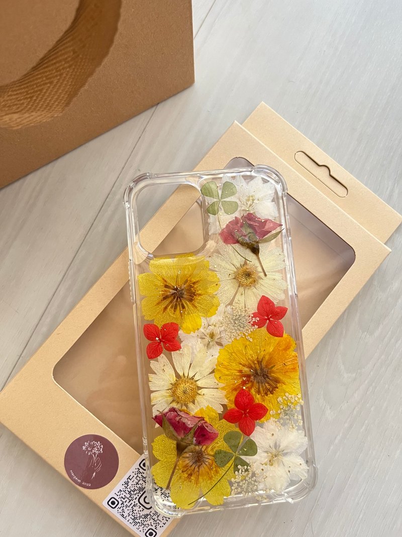 原创 押花手机壳x 波斯菊 犀牛盾 空压壳 iphone 订制手机 压花手 - 手机壳/手机套 - 压克力 