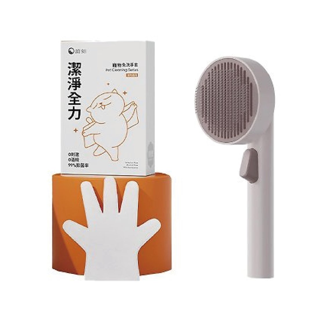 VOOCOO蔚刻圆饼猫梳+洁净全力宠物免洗抑菌手套 - 清洁/美容 - 塑料 