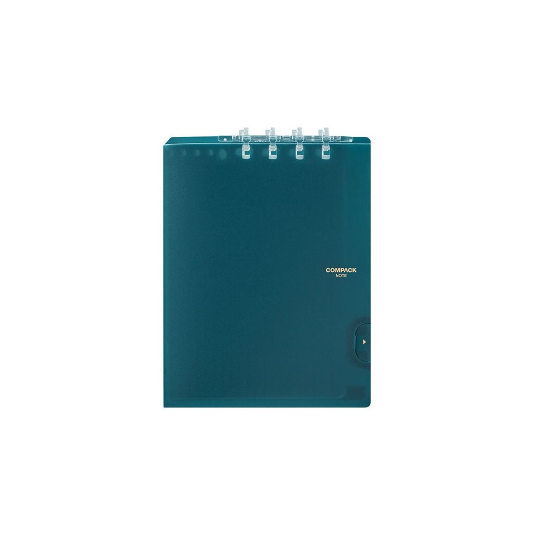 【KING JIM】COMPACT 可对折活页笔记本 透明 海军蓝 B5 - 笔记本/手帐 - 塑料 蓝色