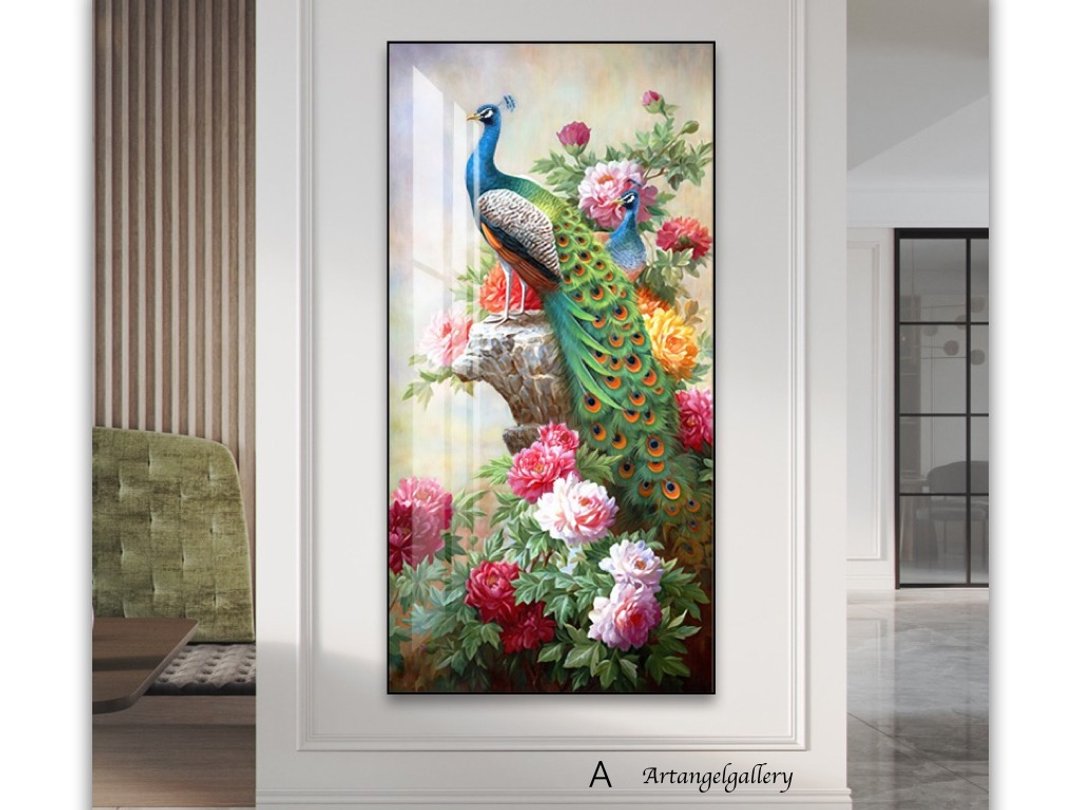 天使画廊/ 高级晶瓷画/装饰画/挂画/孔雀/孔雀如意吉祥画 - 海报/装饰画/版画 - 防水材质 