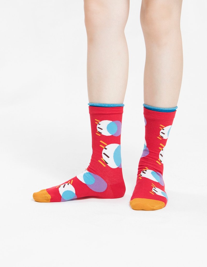 马厝卡舞曲1:1袜 - 袜子 - 棉．麻 黄色