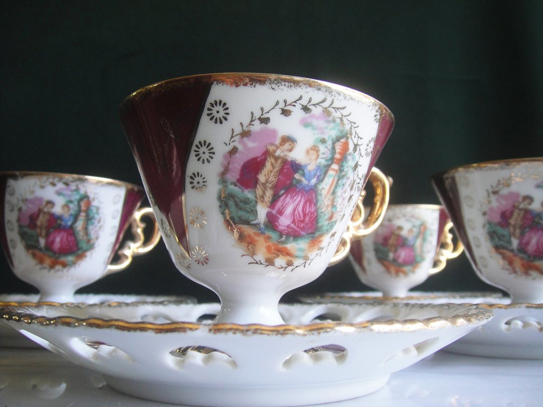 【老时光 OLD-TIME】早期日本制古典精美茶具组(一杯一盘为一组 - 摆饰 - 其他材质 