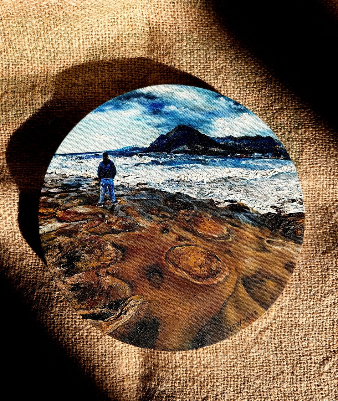 精致手绘油画  凝望海  独一无二  可定制 - 海报/装饰画/版画 - 棉 多色