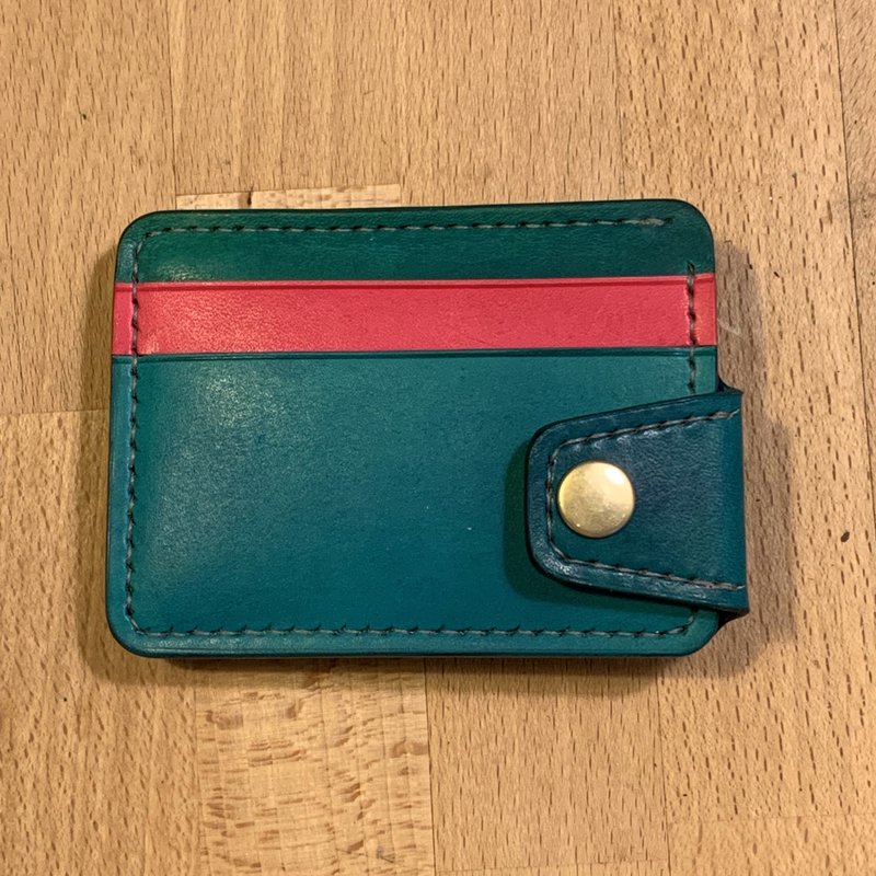 纯手工制作手工染色皮革卡夹附吸铁钞票夹免费刻字 - 证件套/卡套 - 真皮 多色