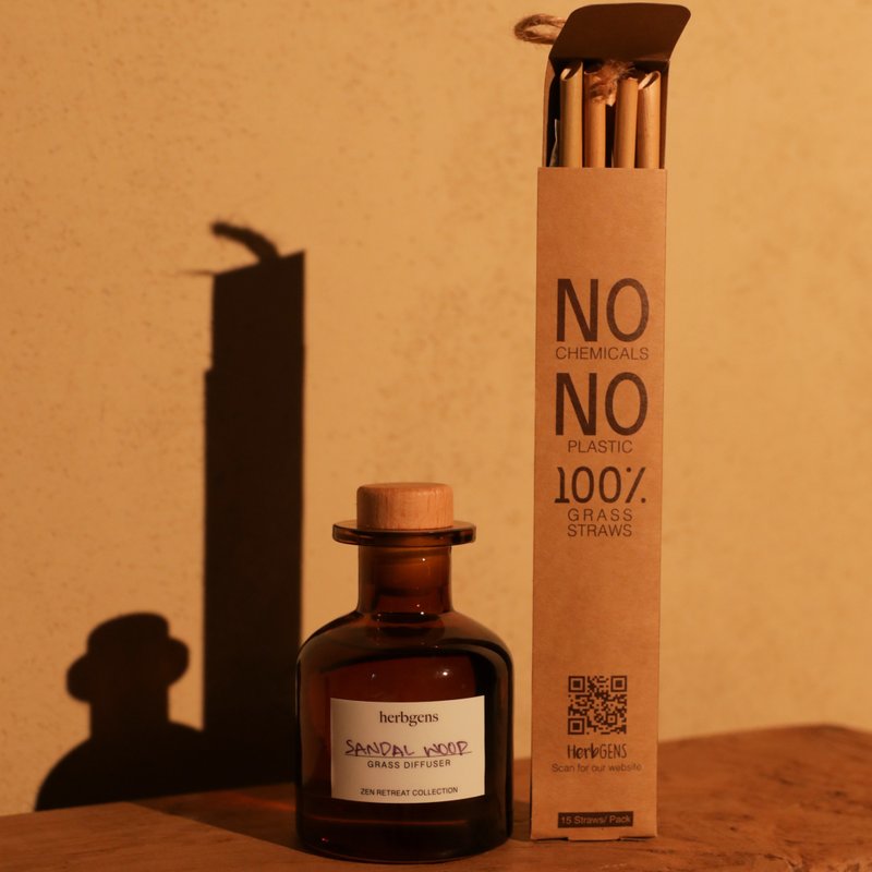 檀木咖啡色瓶 天然擴香130ml - 香薰/精油/线香 - 环保材料 