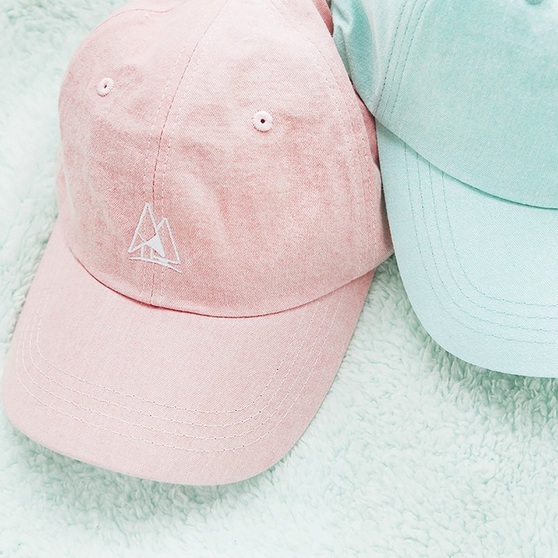 冰淇淋几何森林 | 小树 | 两色| 弯檐老帽 - 帽子 - 棉．麻 粉红色