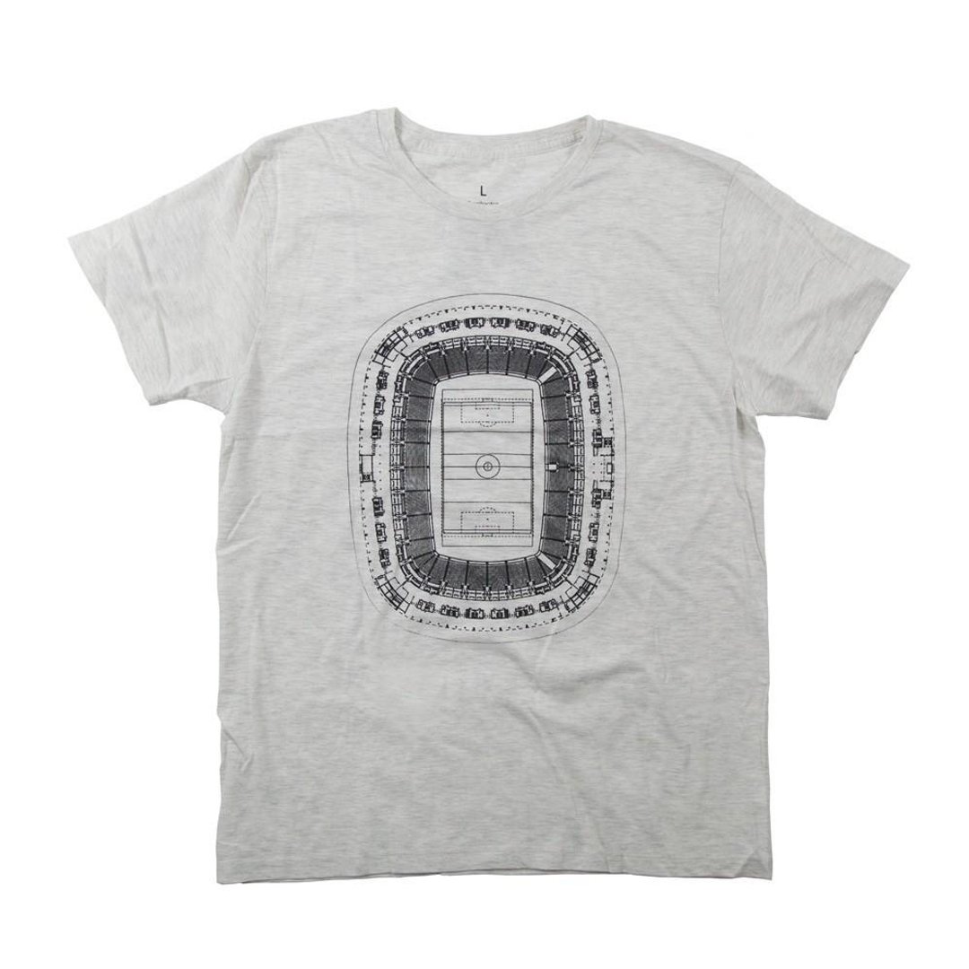 Soccer stadium floor plan design T-shirt Unisex XS ~ XL size Tcollector - 女装 T 恤 - 棉 灰色