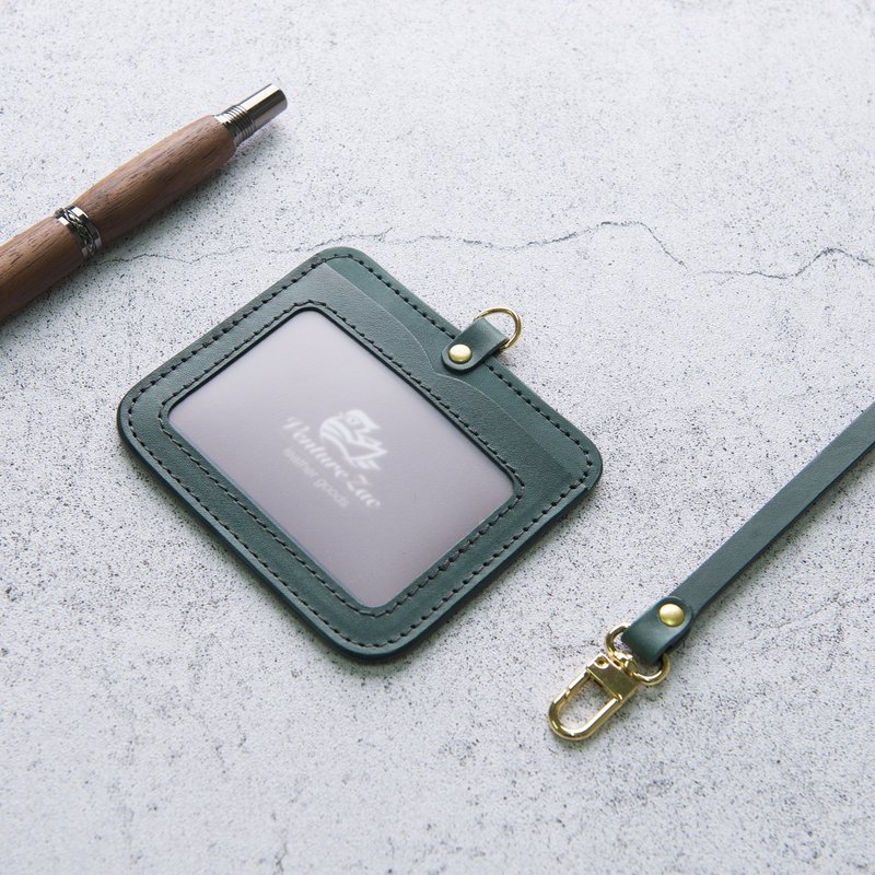 横式证件夹ID Card Holder / 墨绿Dark Green / 免费刻字 - 证件套/卡套 - 真皮 
