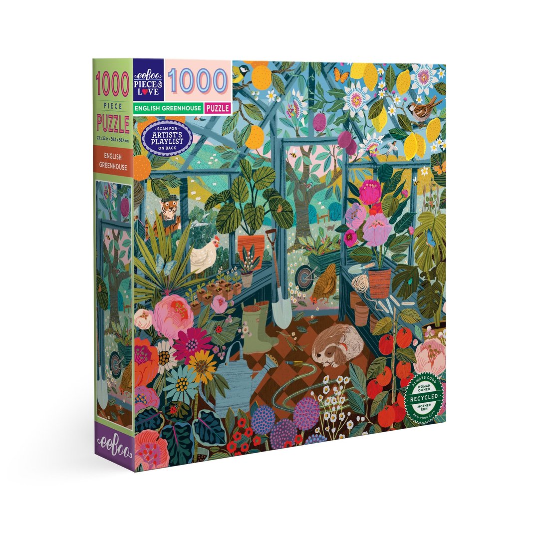 eeBoo 1000片拼图 -  English Greenhouse 英式温室 - 拼图 - 纸 多色