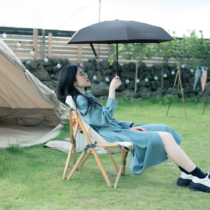 轻量 防晒晴雨两用伞女 小巧便携 防泼水 纯色黑胶折叠伞-梦幻黑 - 雨伞/雨衣 - 防水材质 黑色