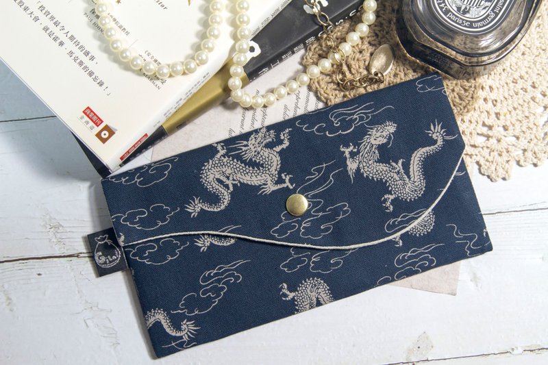 【Gi LAI】10*20Cm开运红包袋 存折袋-和风系列 - 皮夹/钱包 - 棉．麻 蓝色