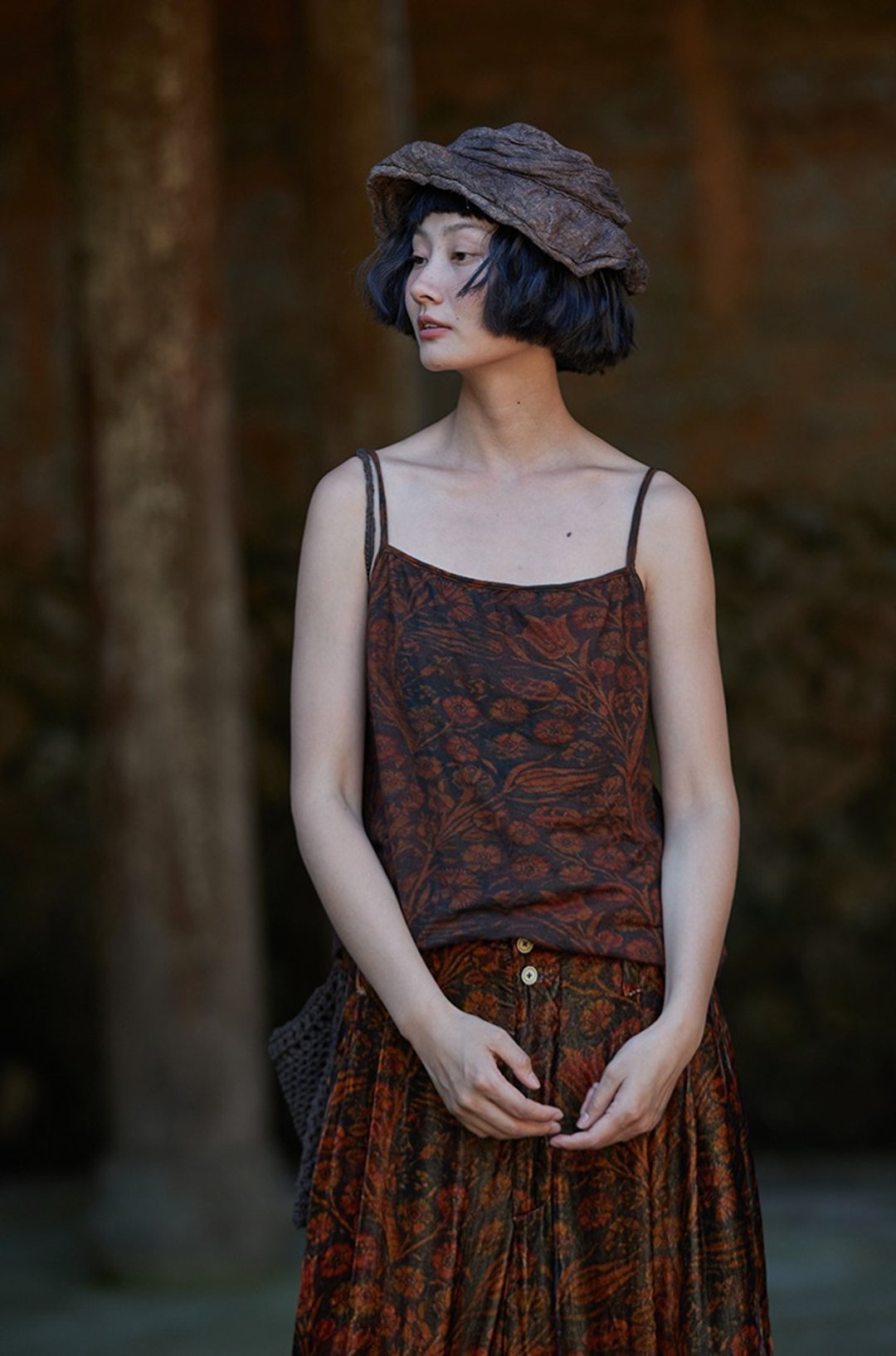 穗地花 复古文青 棉麻夏季无袖针织背心 - 女装背心 - 棉 多色