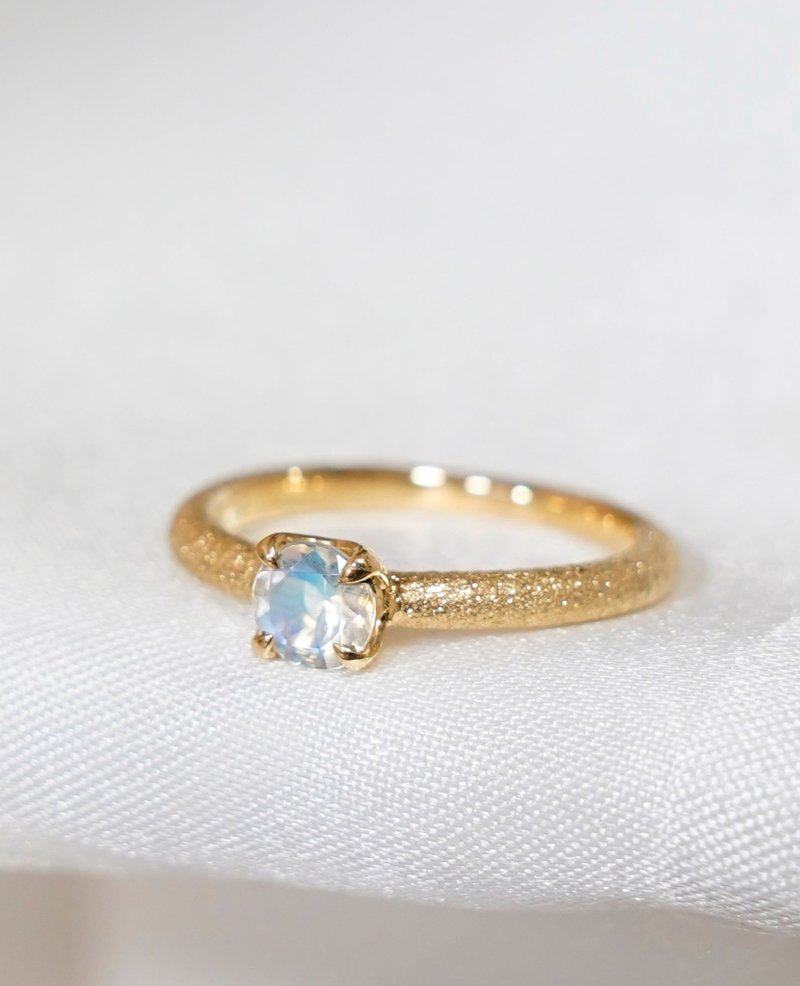 18K 皇家蓝月光石戒指 - 戒指 - 其他金属 透明