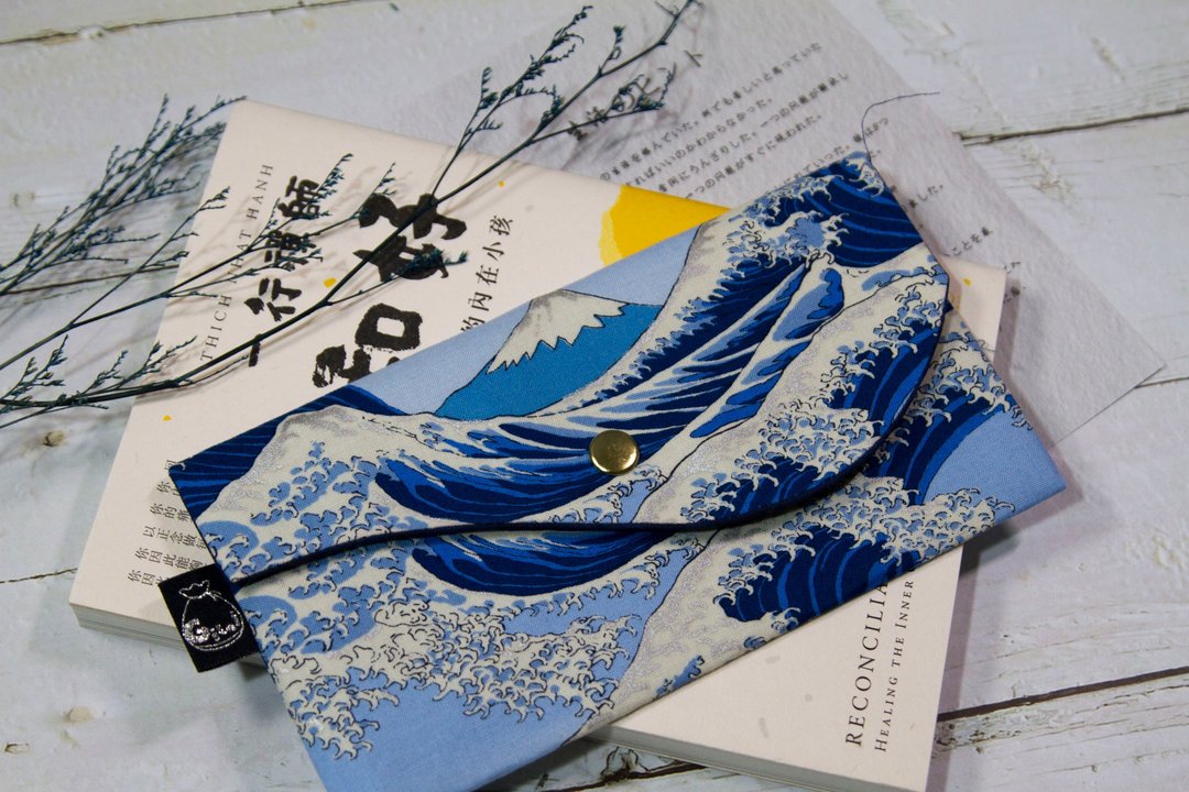 【Gi LAI】10*20Cm开运红包袋/富士山在神奈川冲浪里-2023限定版 - 皮夹/钱包 - 棉 