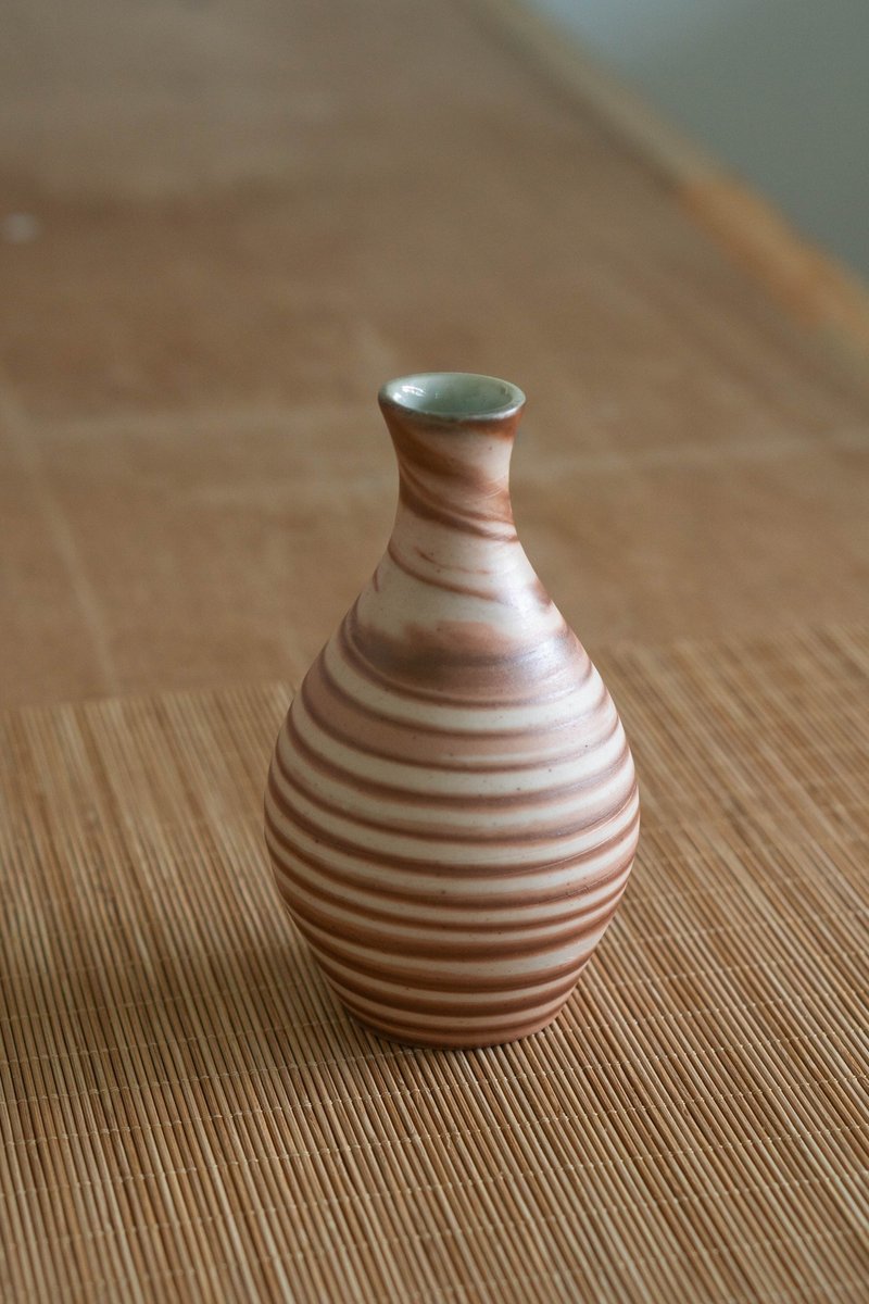 岩石纹花器 | 清酒瓶 - 酒杯/酒器 - 瓷 咖啡色