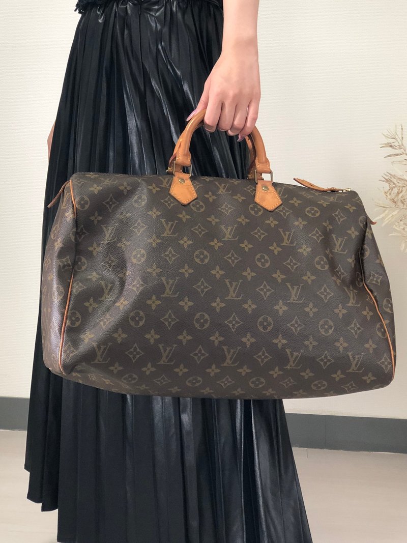 [日本直运名片二手包]LOUIS VUITTON路易威登Monogram Speedy 40 M41522波士顿包棕yhnwac - 手提包/手提袋 - 真皮 咖啡色