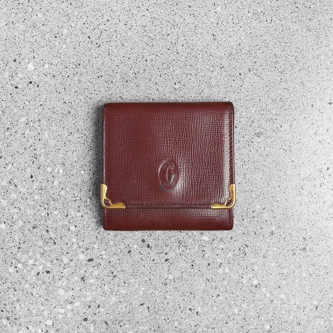 Cartier 卡地亚古董零钱包 / 古着 vintage - 零钱包 - 真皮 红色