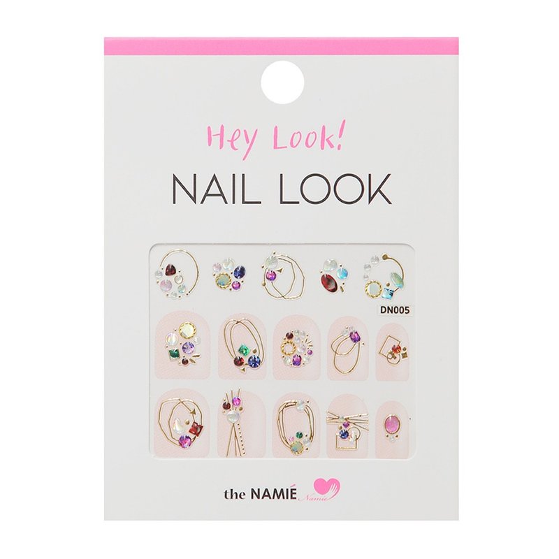 【 DIY 美甲】Hey Look 美甲装饰艺术贴纸 闪亮的宝石与曲线 - 指甲油/指甲贴 - 纸 金色