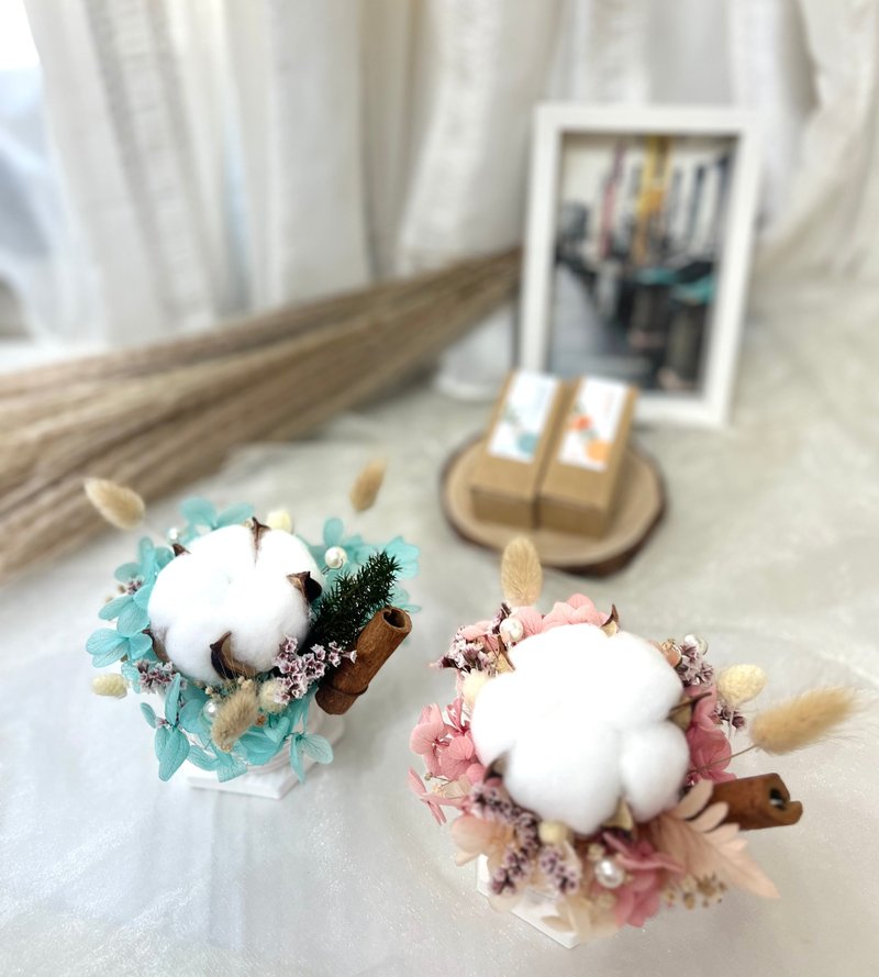 甜蜜棉棉盆花X扩香石  节日送礼/办公室疗愈系列/精油扩香 - 香薰/精油/线香 - 其他材质 