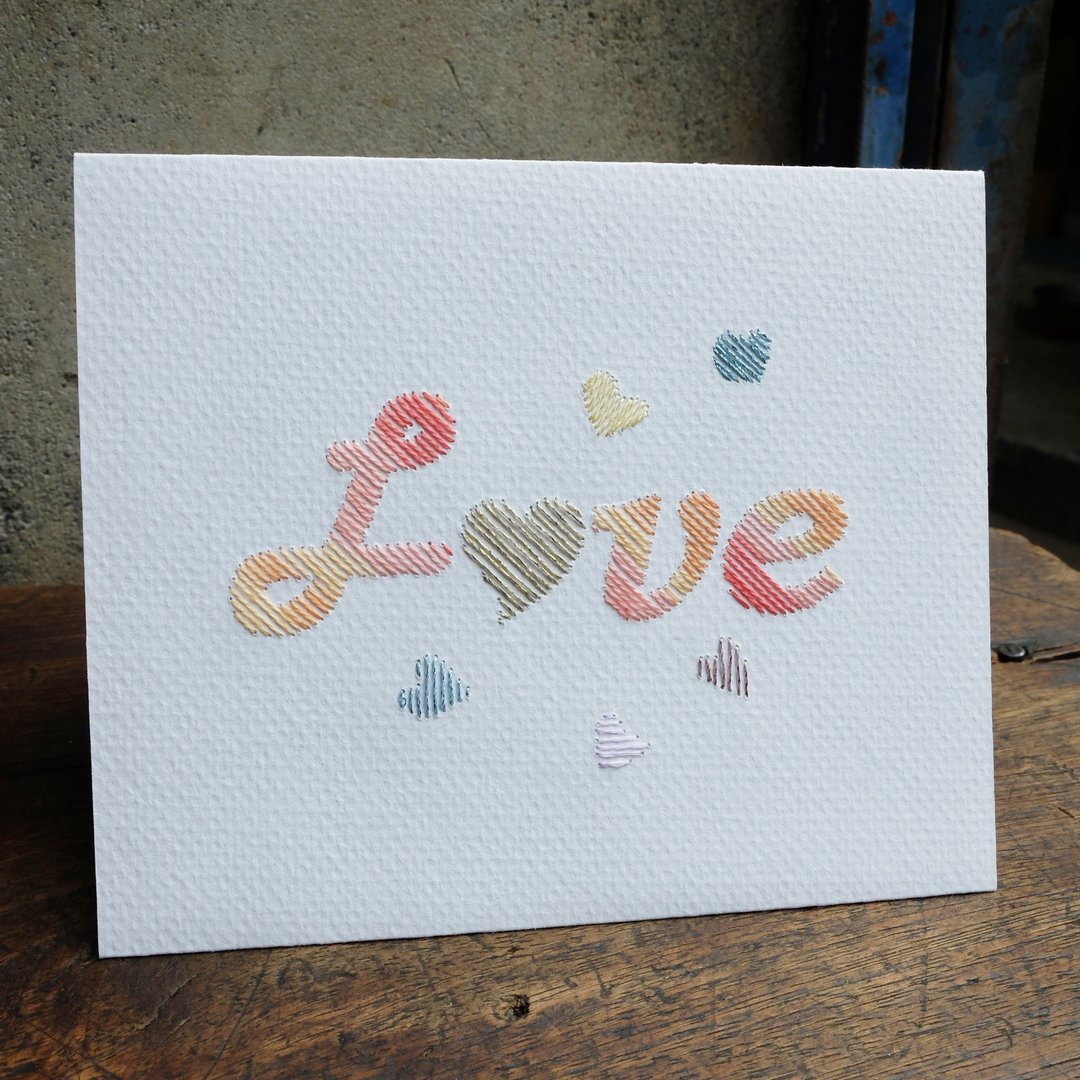 【纸绣卡】心意卡 - 卡片/明信片 - 纸 
