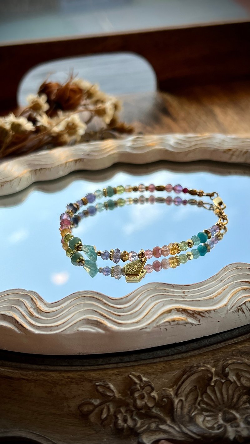 -旧光谱 - 天然水晶手链/黄铜手链 - 手链/手环 - 半宝石 多色