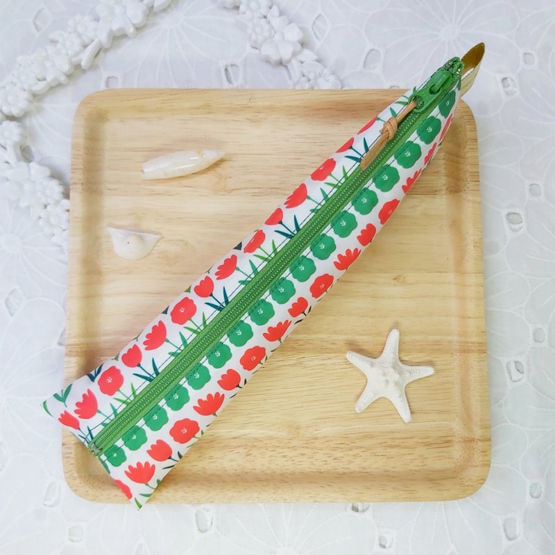 韩国一朵小红花防水布拉链立体餐具袋 - 餐刀/叉/匙组合 - 防水材质 多色