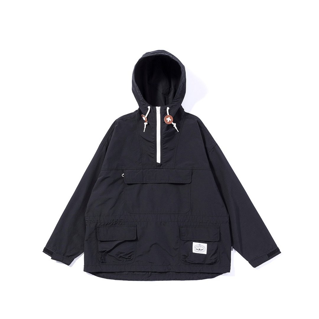 日本限定 POLER 60/40 WIDE SEEKER ANORAK 防风防水罩衫 / 黑 - 男装外套 - 其他材质 黑色