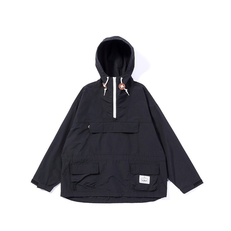 日本限定 POLER 60/40 WIDE SEEKER ANORAK 防风防水罩衫 / 黑 - 男装外套 - 其他材质 黑色