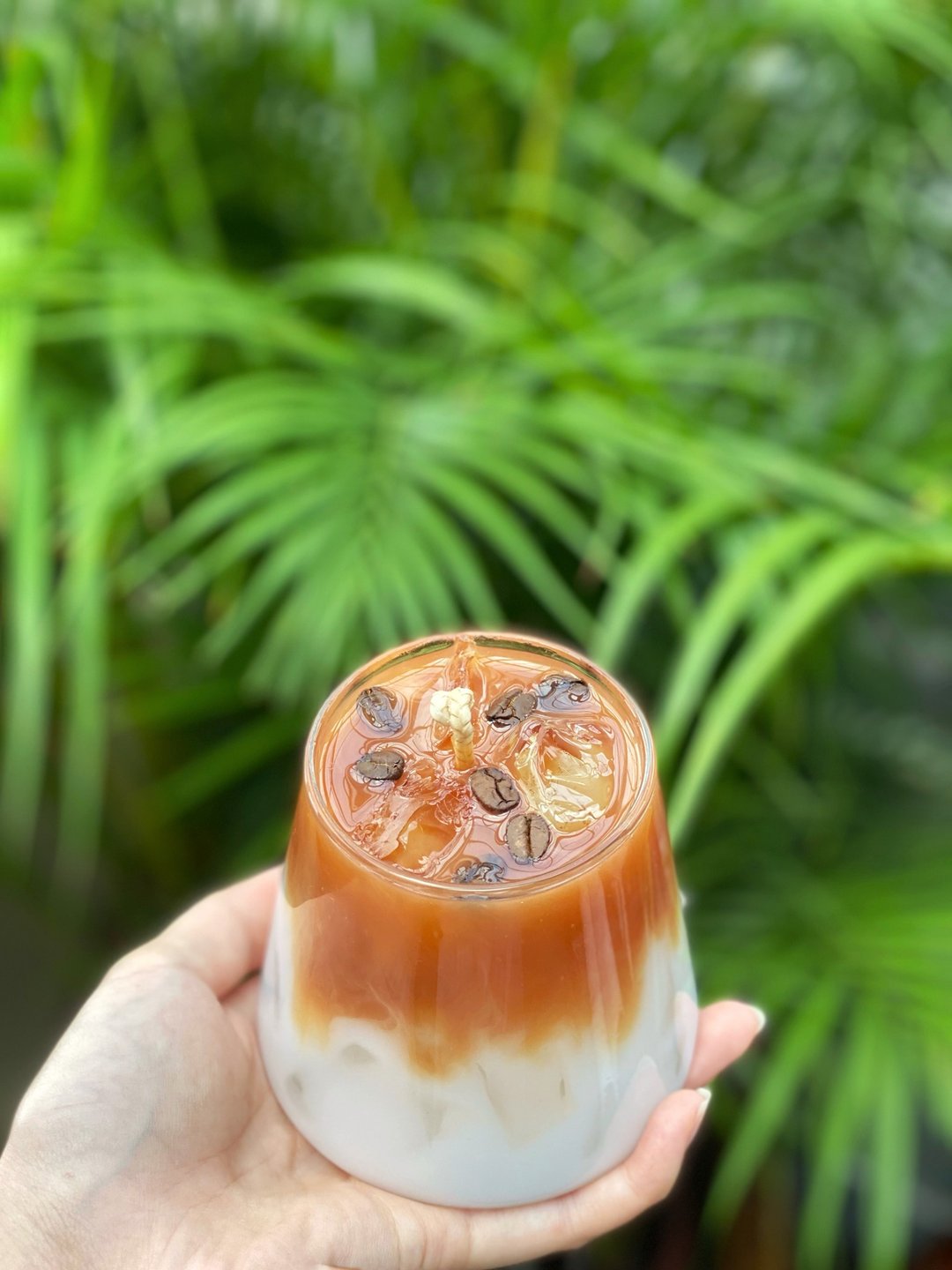 渐层冰咖啡蜡烛 | 手工香氛蜡烛 - 蜡烛/烛台 - 蜡 咖啡色