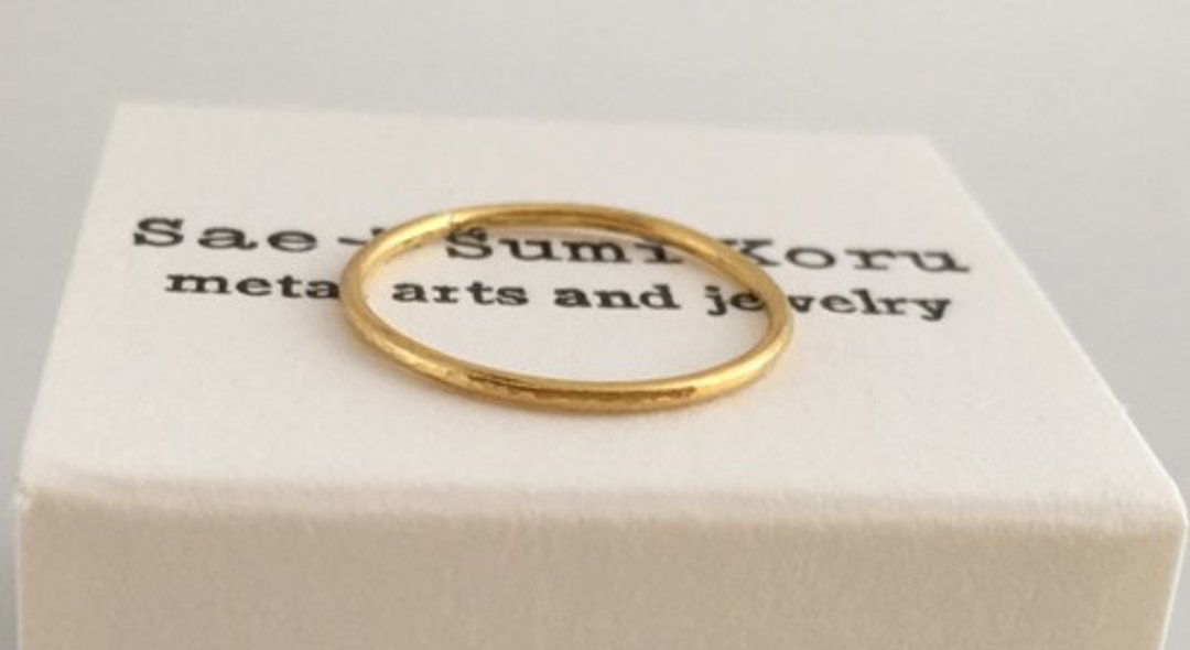 Custom made for Mrs. J ◇ K24 Pure Gold Ring ◇ Pure gold ring / ring 3 (1mm width) - 戒指 - 宝石 