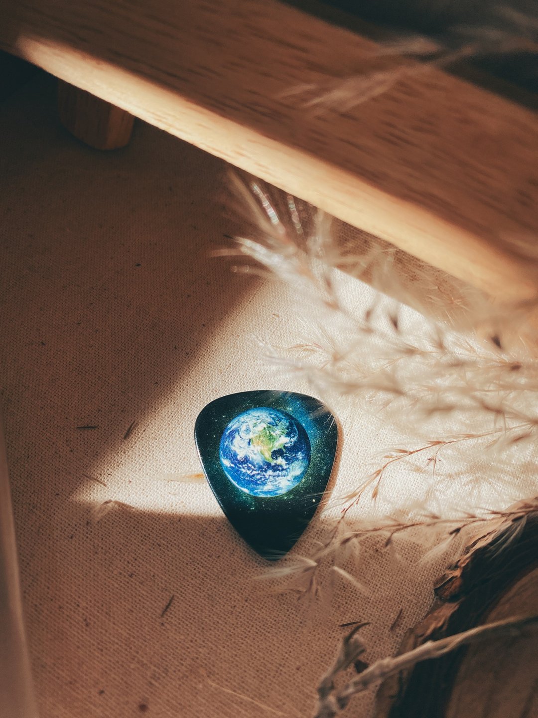 双面泼墨星球系列结他拨片 Guitar pick 月球水星 - 吉他配件 - 其他材质 黑色