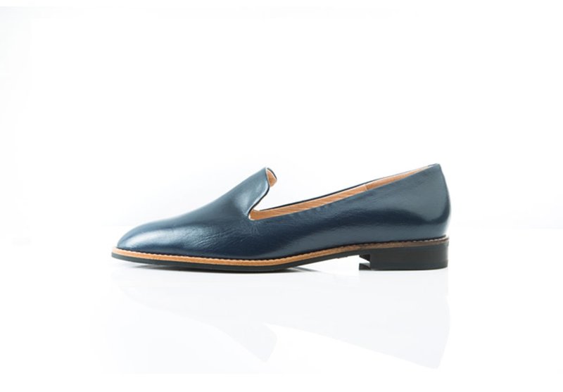 NOUR 经典款 - loafer 全素面乐福鞋 - Ginepro 伽蓝色 - 女款牛津鞋/乐福鞋 - 真皮 蓝色