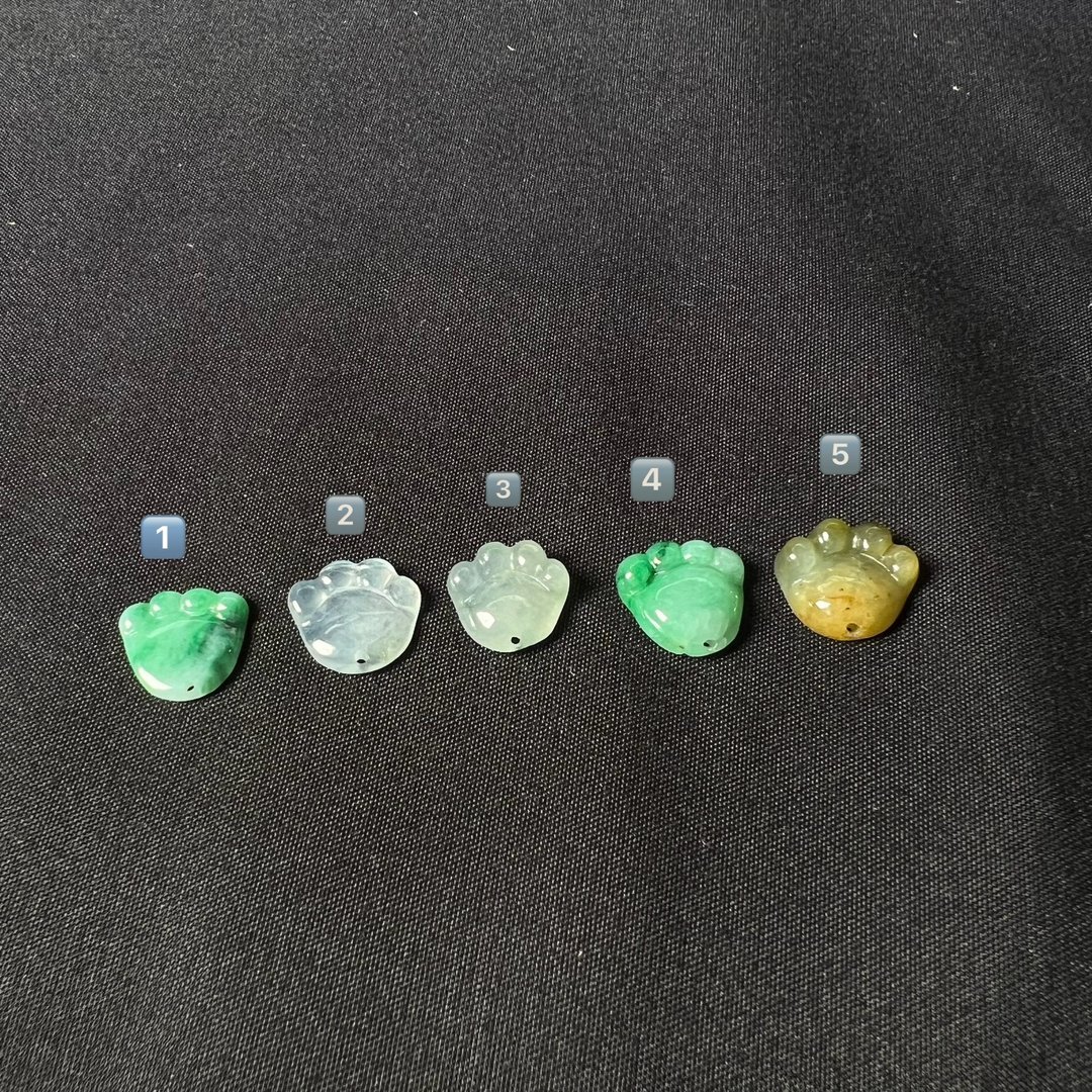 猫掌 | 翡翠猫掌 - 项链 - 玉石 透明