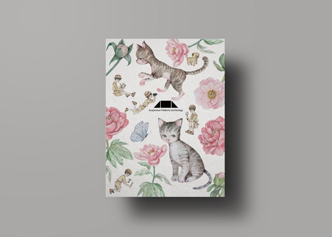 猫咪插画明信片 - 卡片/明信片 - 纸 粉红色