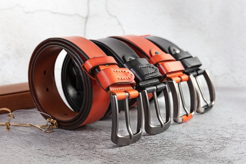 100% 牛皮手工牛仔皮带 | 头层牛皮 | 加厚植鞣纯牛皮 - 皮带/腰带 - 真皮 咖啡色