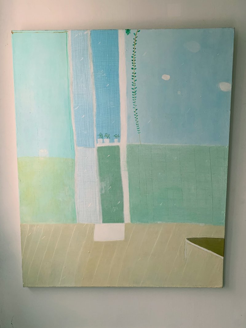 油画作品--洗纱窗 - 海报/装饰画/版画 - 棉．麻 