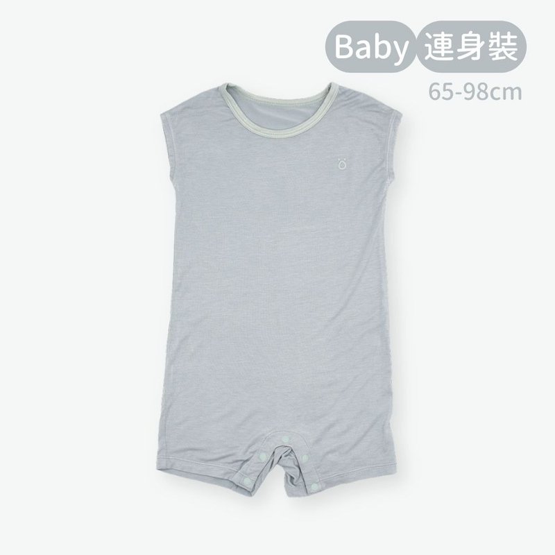 minihope轻柔感Baby连身装-灰蓝 - 童装上衣 - 其他材质 蓝色