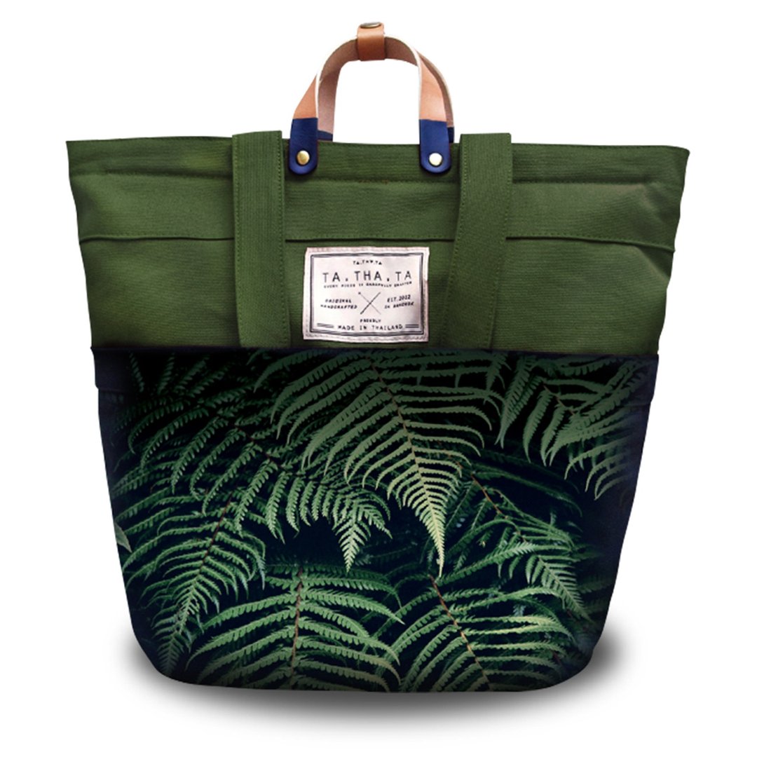 Swift Jungle book backpack : 4 ways bag : backpack, sling bag, tote bag, handbag - 后背包/双肩包 - 棉 绿色